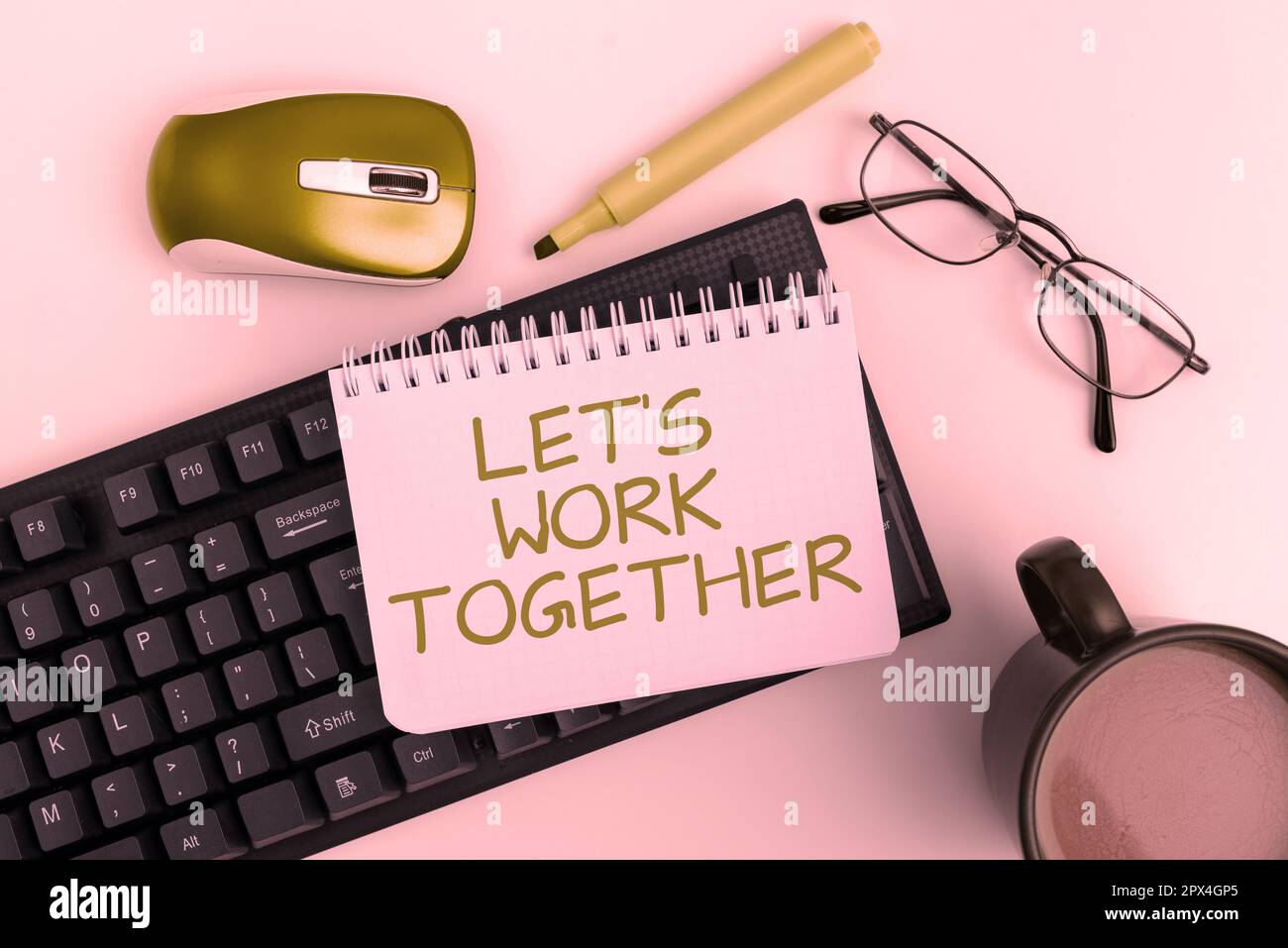 Sign displaying Let's Work Together, Internet Concept Unite and Join ...
