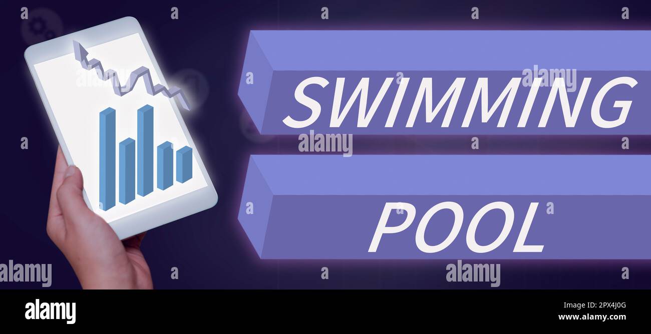 Text showing inspiration Swimming Pool, Concept meaning Structure