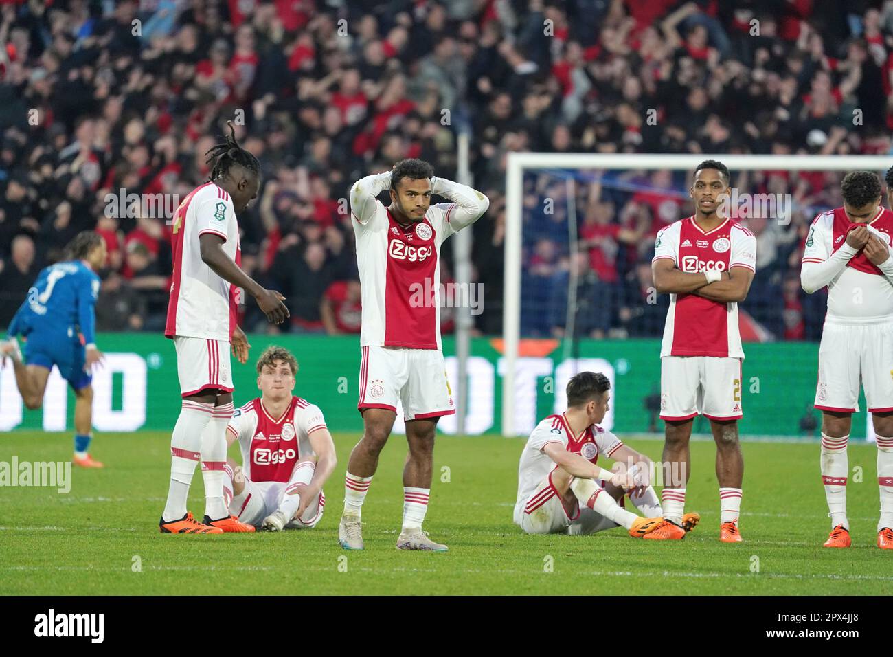 ROTTERDAM, NETHERLANDS - APRIL 30: Steven Bergwijn of Ajax during the Dutch  TOTO KNVB Cup final match between Ajax and PSV at Stadion Feijenoord on  April 30, 2023 in Rotterdam, Netherlands (Photo