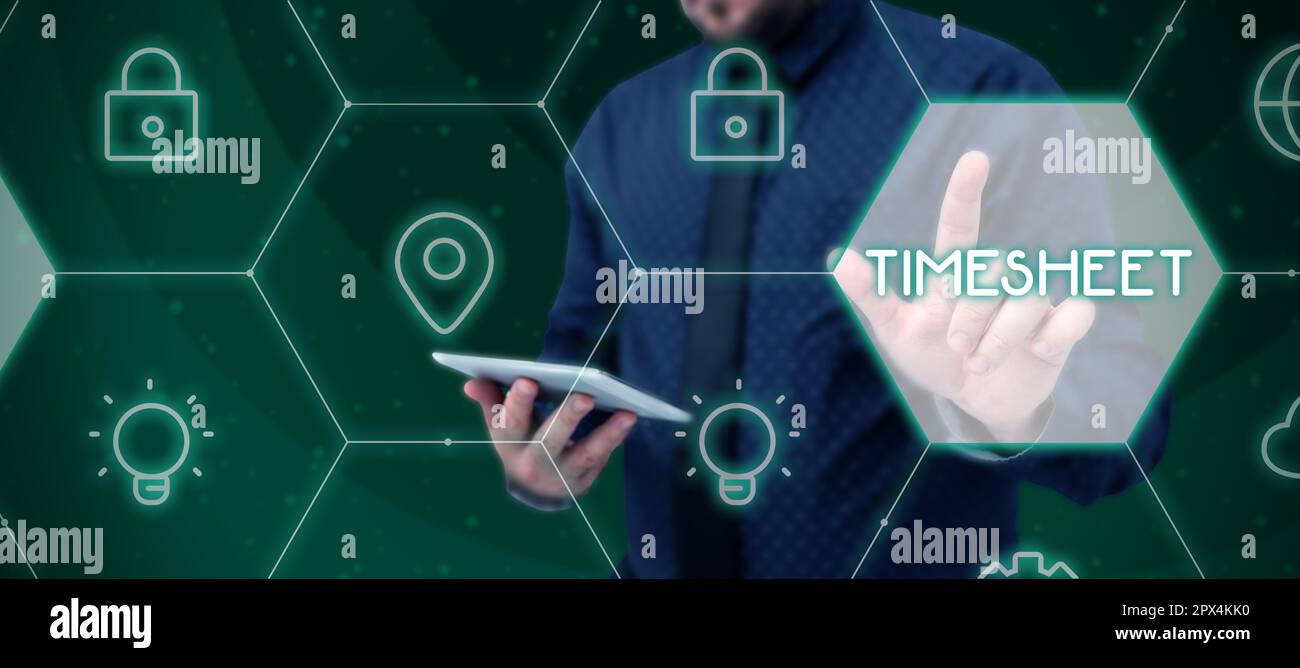 Inspiration showing sign Timesheet, Concept meaning graphical