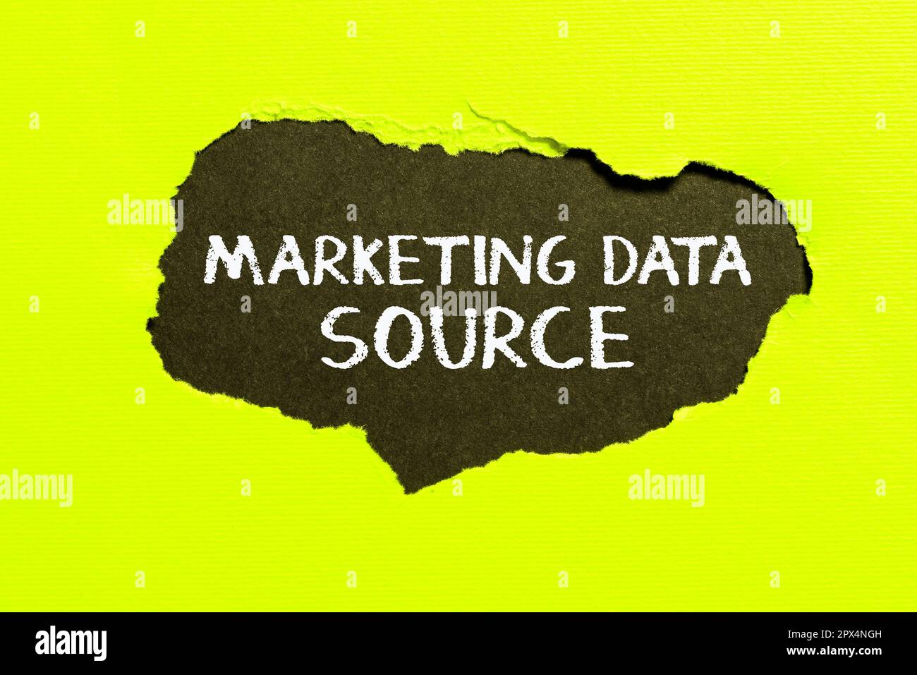 Sign displaying Marketing Data Source, Business idea connection set up to a database from a server Stock Photo