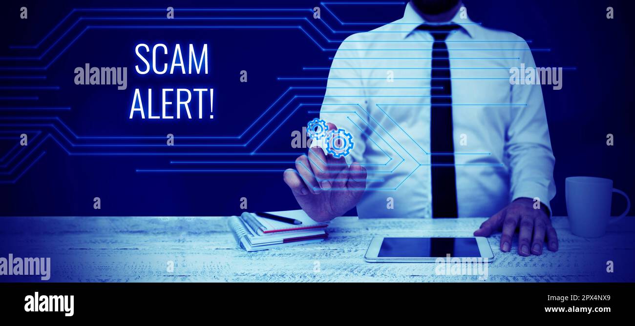 Scam Writing Hand writing sign Scam Alert, Concept meaning warning someone about ...