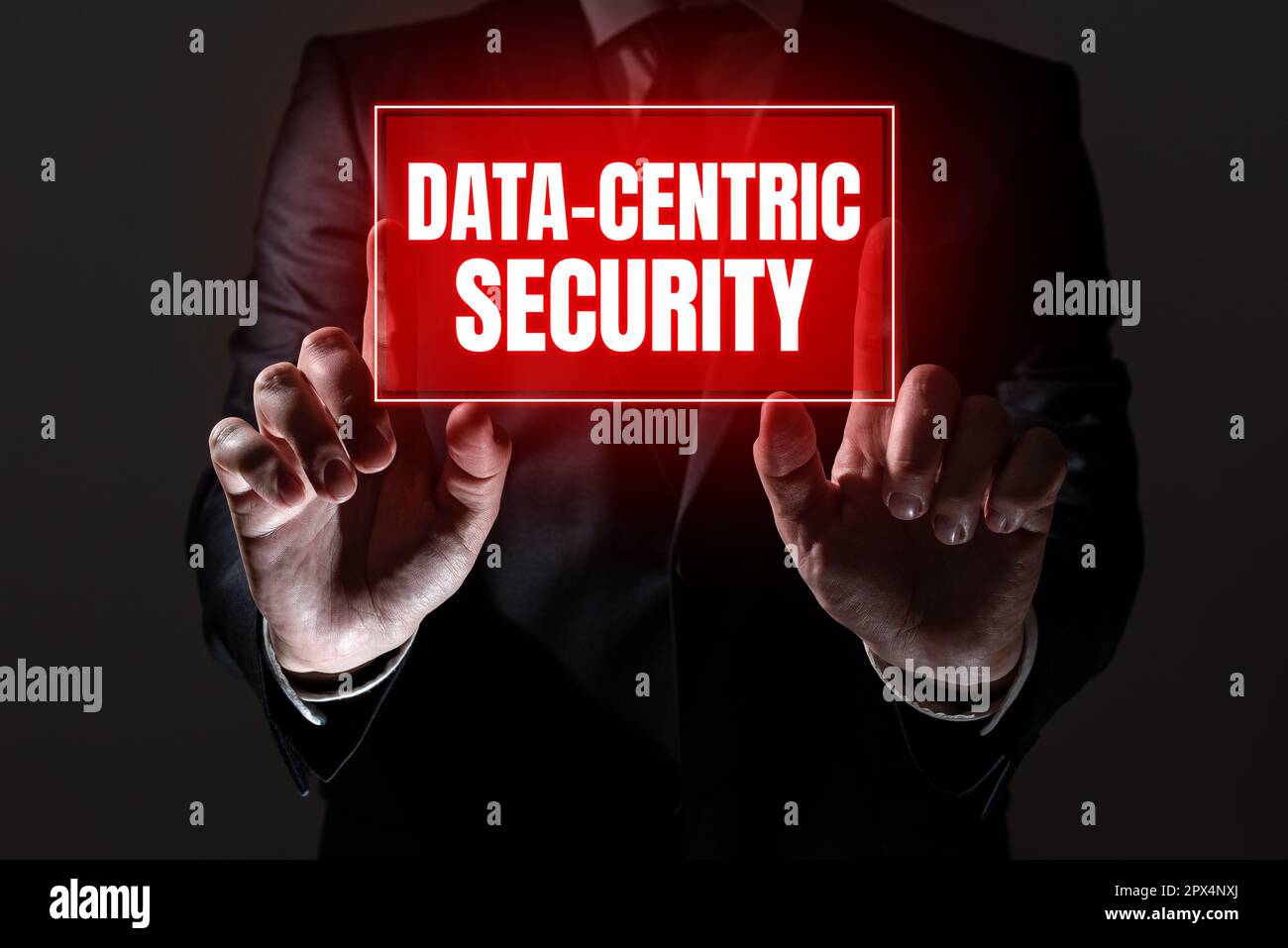 Sign displaying Data Centric Security, Internet Concept involves the retrieved values from the database by the web Stock Photo