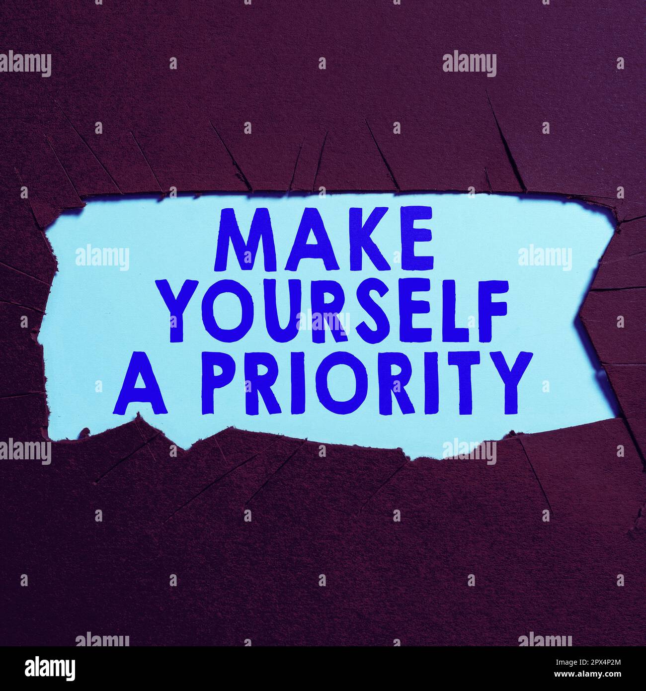 Hand writing sign Make Yourself A Priority, Business approach Think in ...