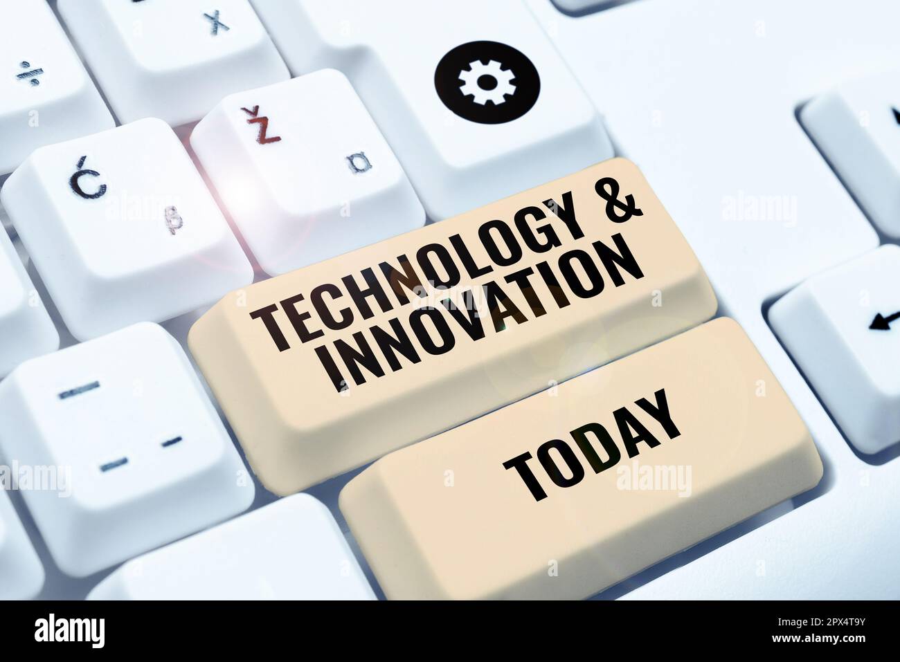 Sign displaying Technology Innovation, Business concept Application of better Solution for New Market Needs Stock Photo