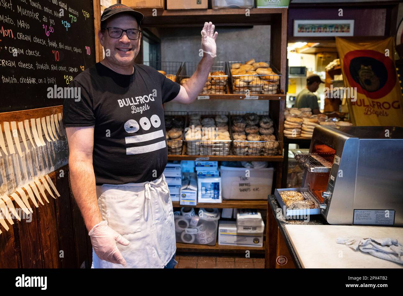 Bullfrog Bagels founder and owner Jeremiah Cohen is seen at his