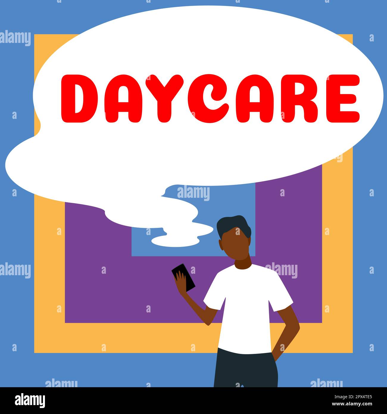 Conceptual display Daycare, Business overview offering care to