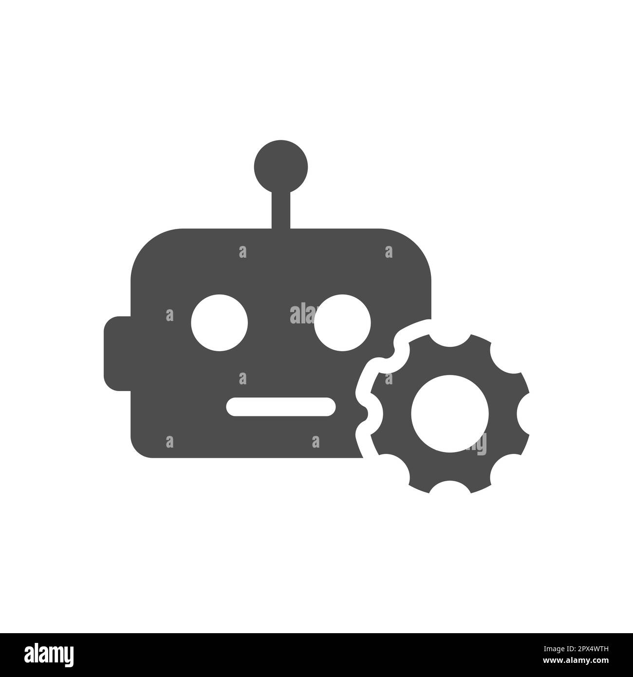 artificial intelligence silhouette vector icon Stock Vector Image & Art ...