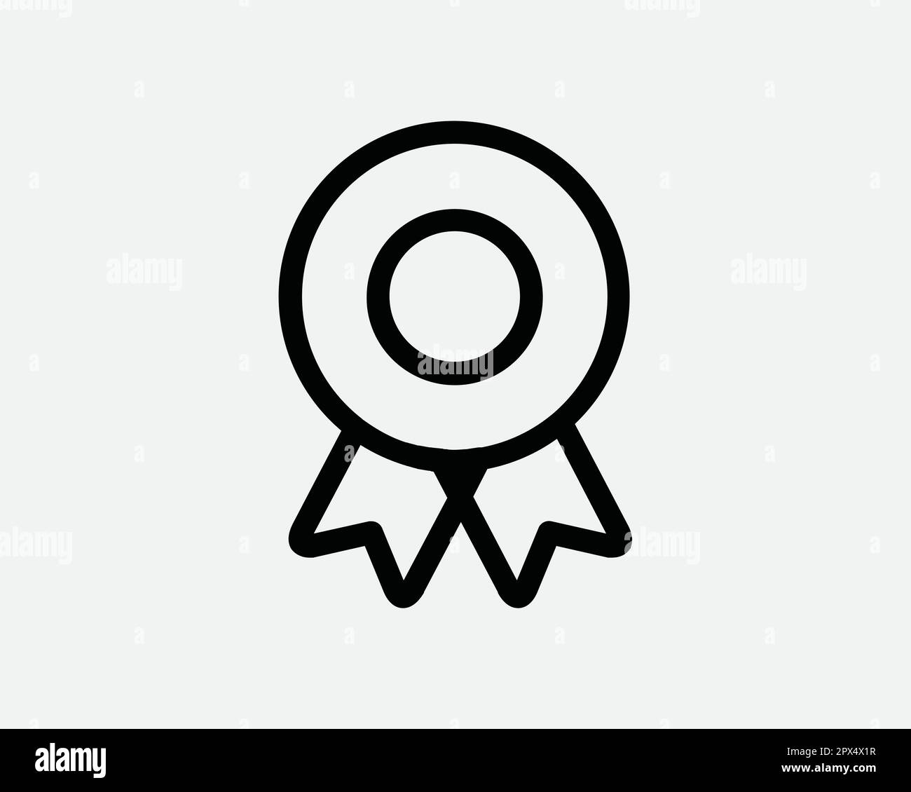 Award Badge Line Icon. Winner Achievement Success Recognition Sign
