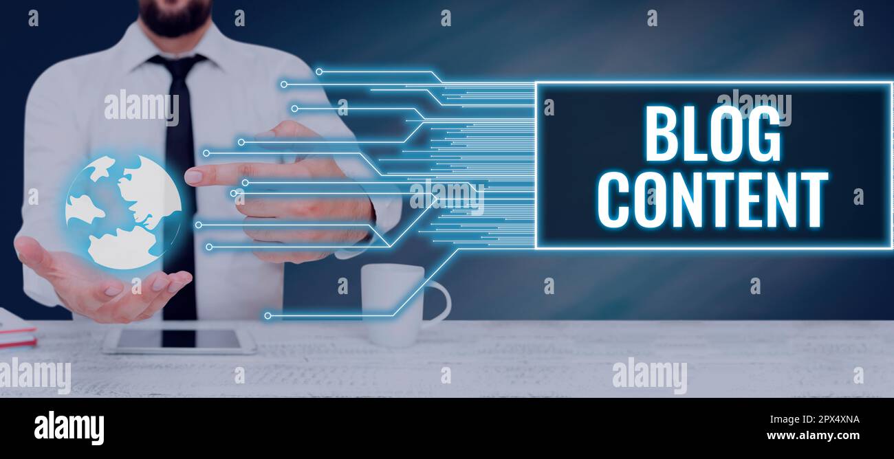 Sign Displaying Blog Content Conceptual Photo Posts On One Continuous