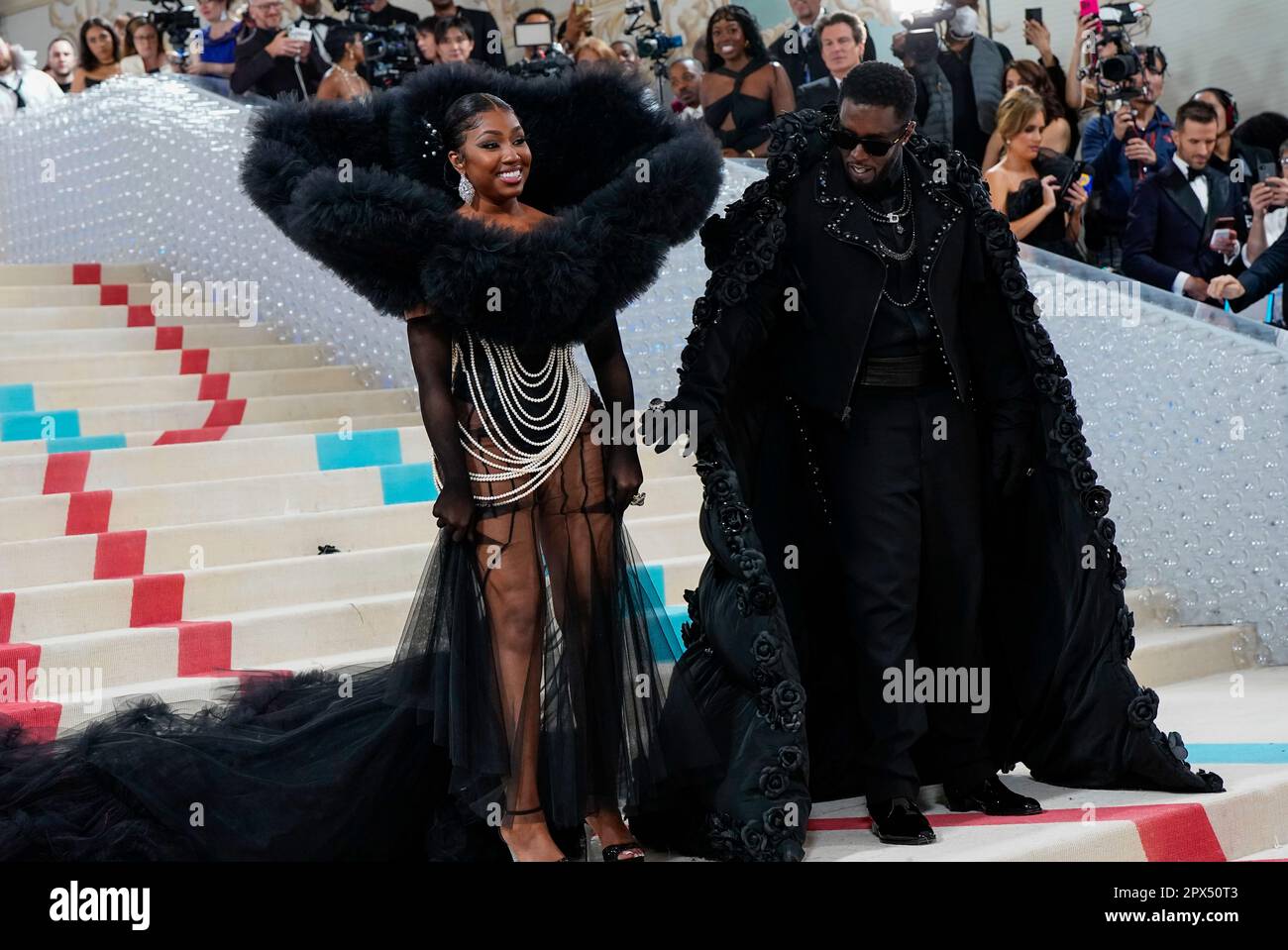 New York, USA. 01st May, 2023. Yung Miami, Sean P Diddy Combs on the