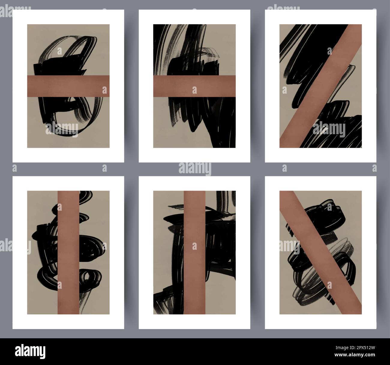 Abstract conceptualism elements wall art print Stock Vector Image & Art