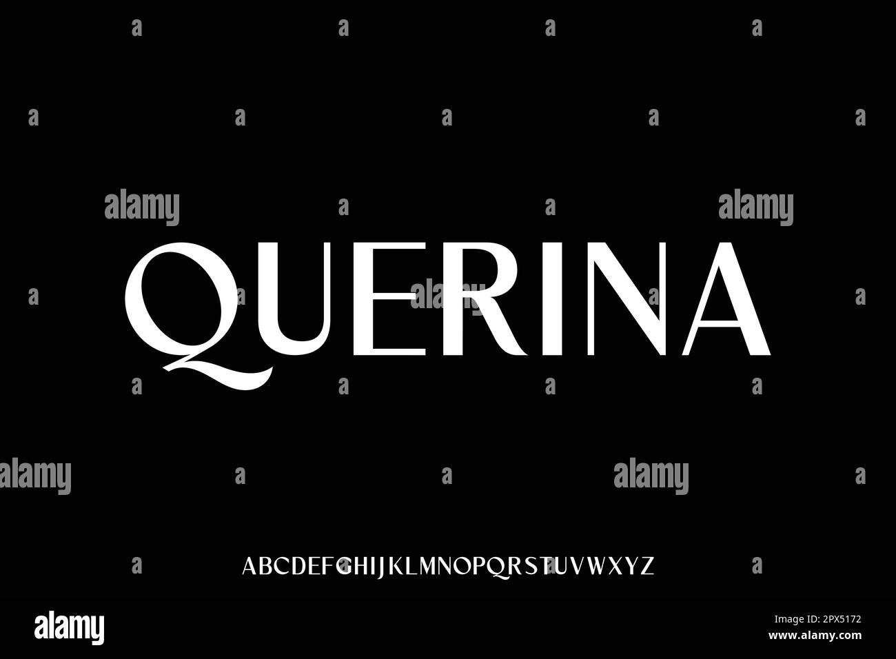 Beautiful luxury unique sans serif display font vector Stock Vector