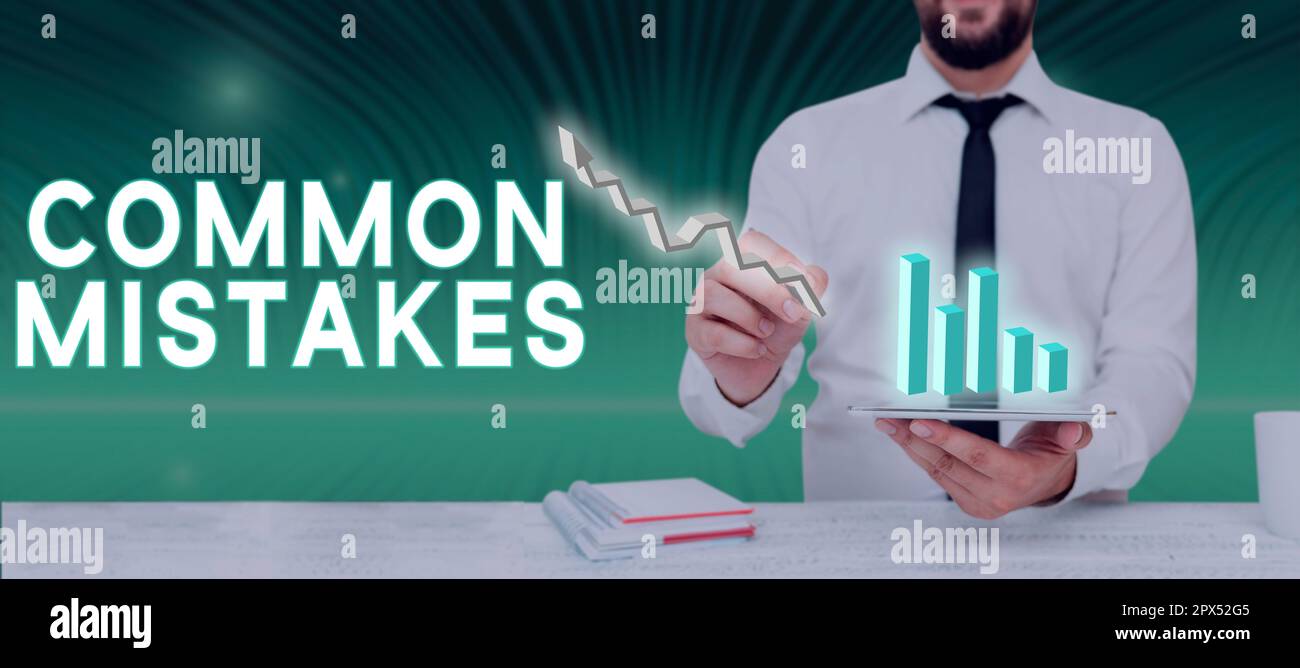 Text showing inspiration Common Mistakes, Internet Concept actions that ...
