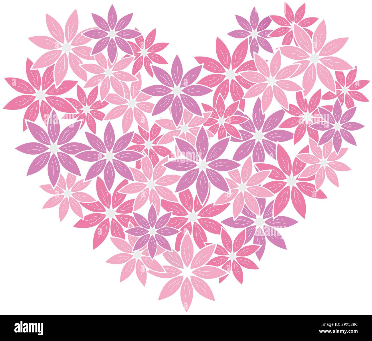 Flower heart template. Vector illustration Stock Vector Image & Art Alamy