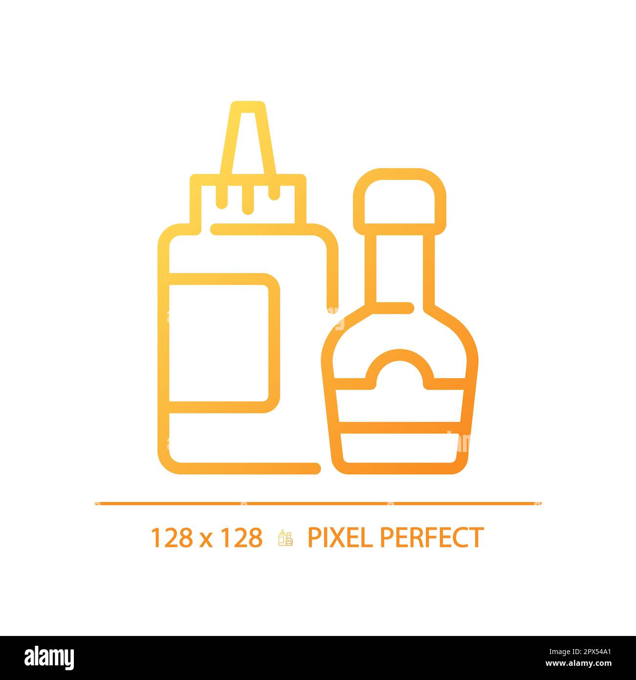 Sauce pixel perfect gradient linear vector icon Stock Vector
