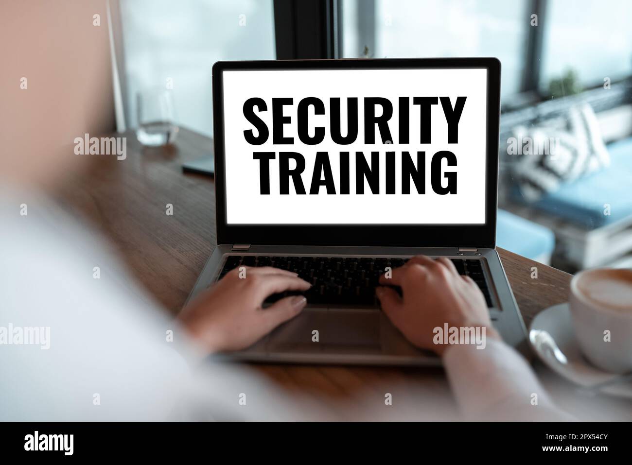 Text caption presenting Security Training, Internet Concept providing security awareness training for end users Stock Photo