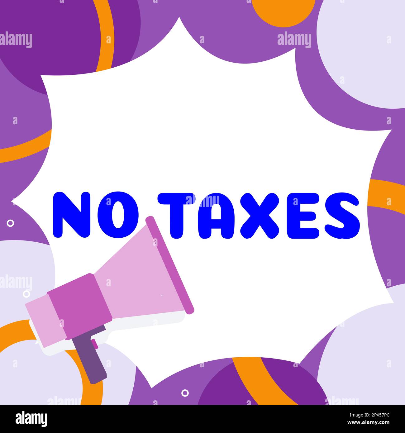 Hand writing sign No Taxes, Business concept certain types of goods and