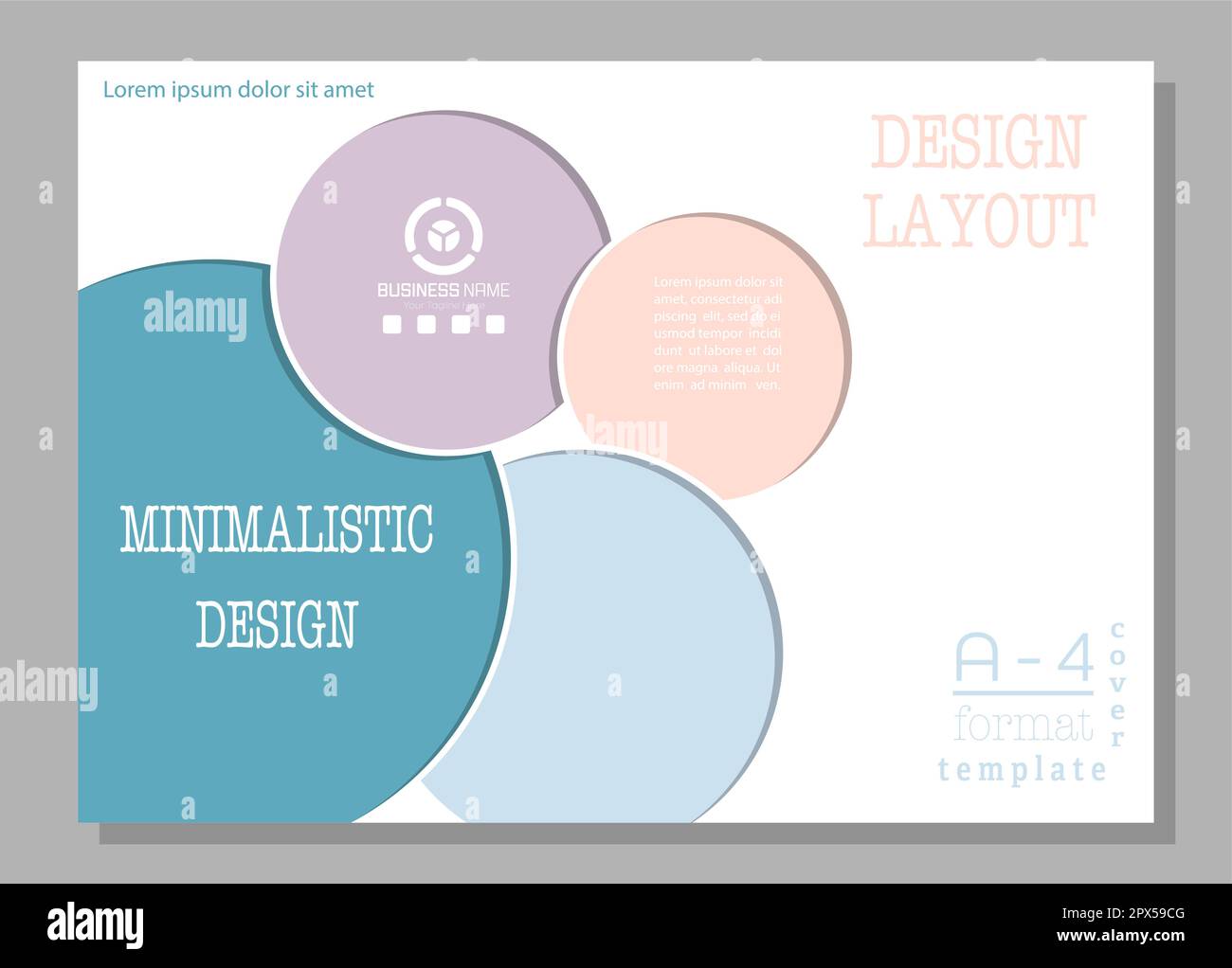 Layout for the cover of a book, brochure, booklet or catalog with