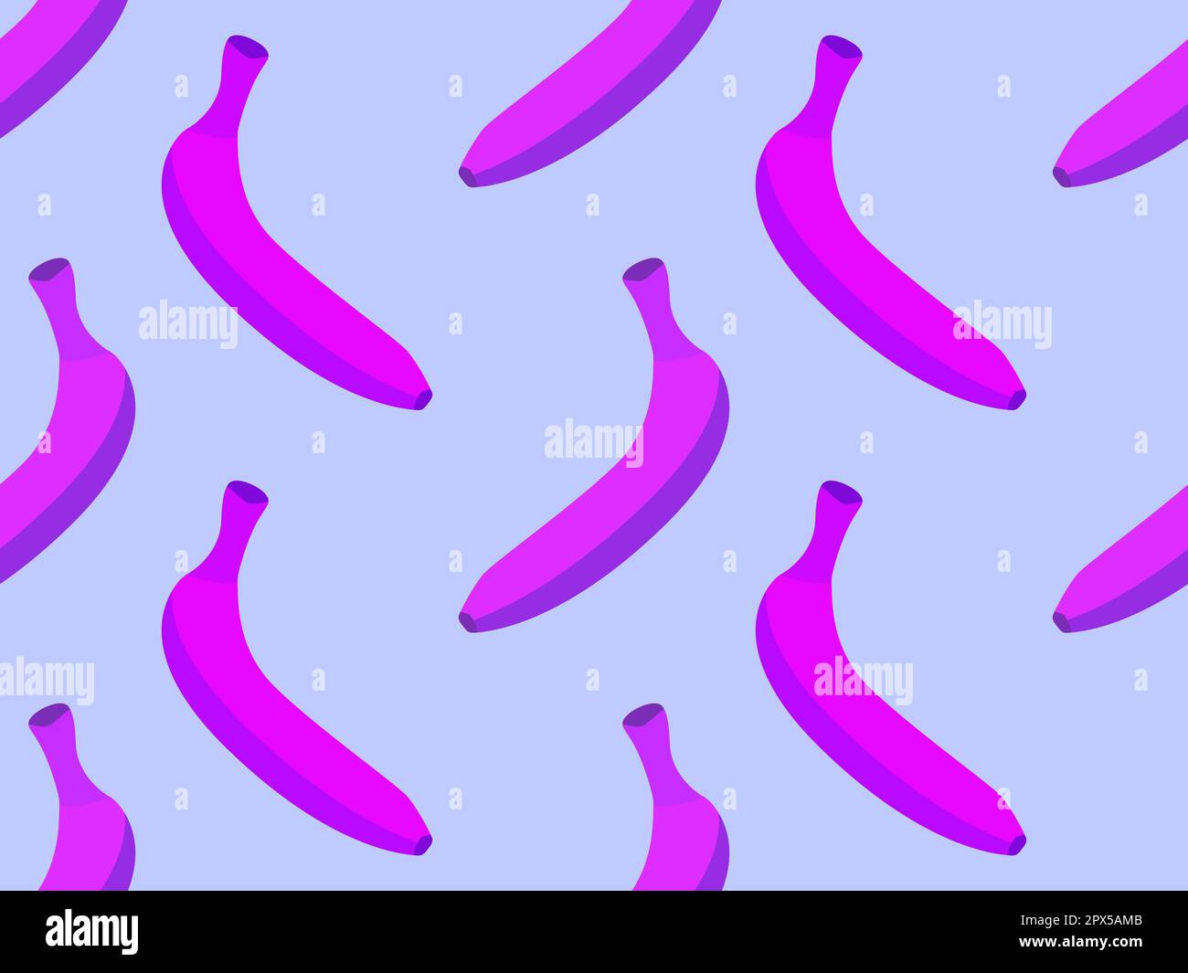 Seamless pattern with purple bananas on a lilac background. Exotic ...