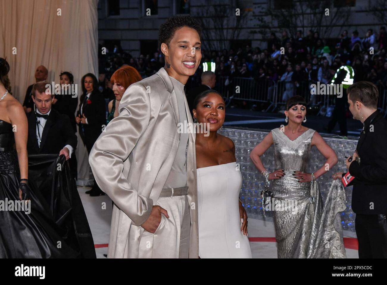 New York, USA. 01st May, 2023. Brittney Griner and Cherelle Griner