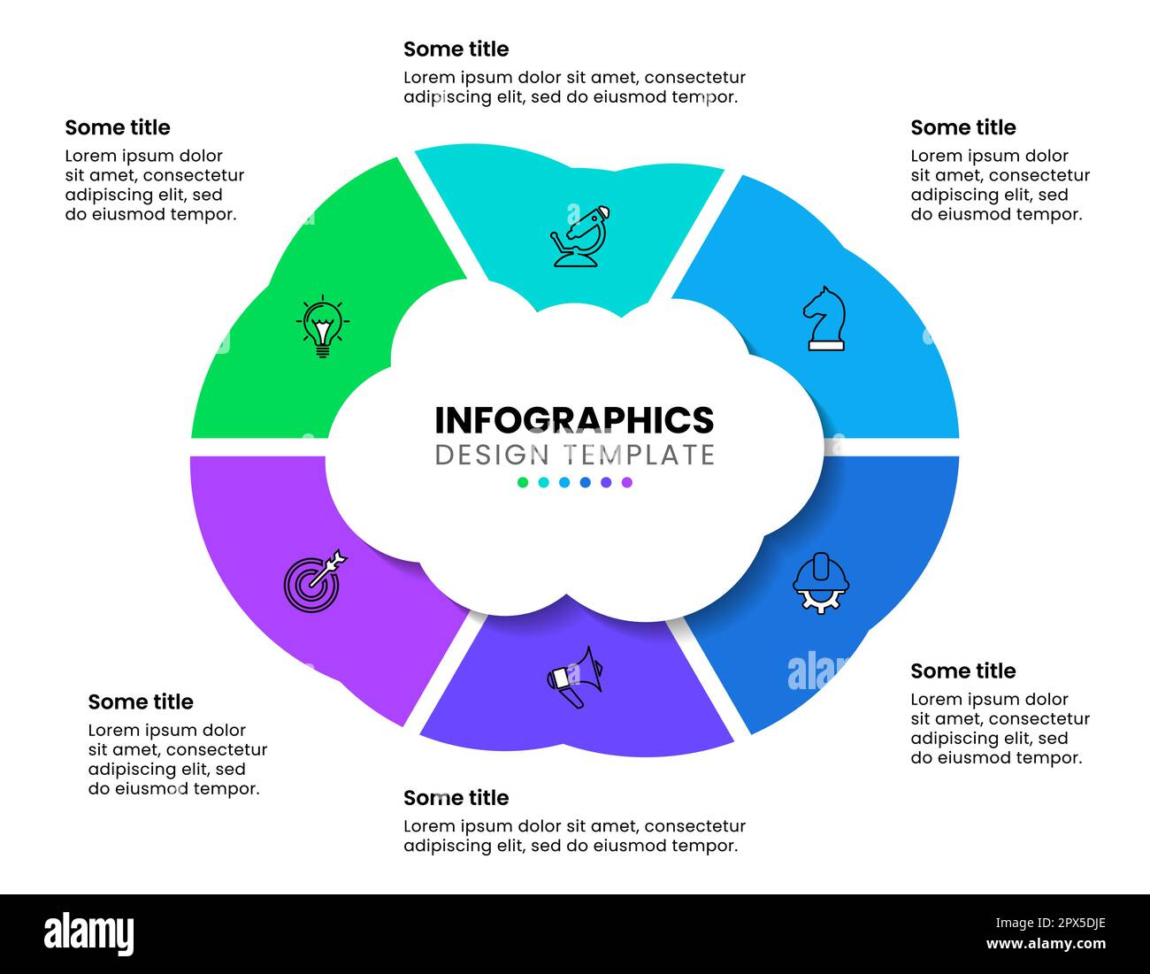 Infographic template with icons and 6 options or steps. Cloud. Can be ...
