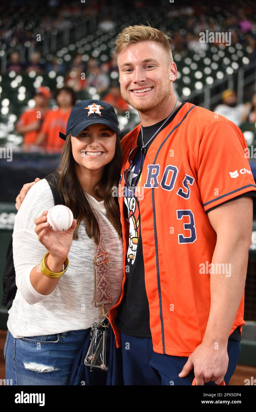 Astros fans during the MLB game between the Philadelphia Phillies and the  Houston Astros on Friday, April 28, 2023, at Minute Maid Park in Houston,  Te Stock Photo - Alamy