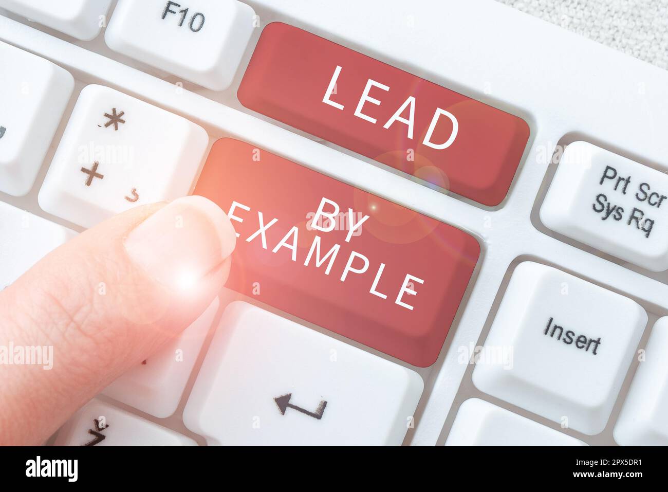 Hand writing sign Lead By Example, Business showcase Be a mentor leader ...