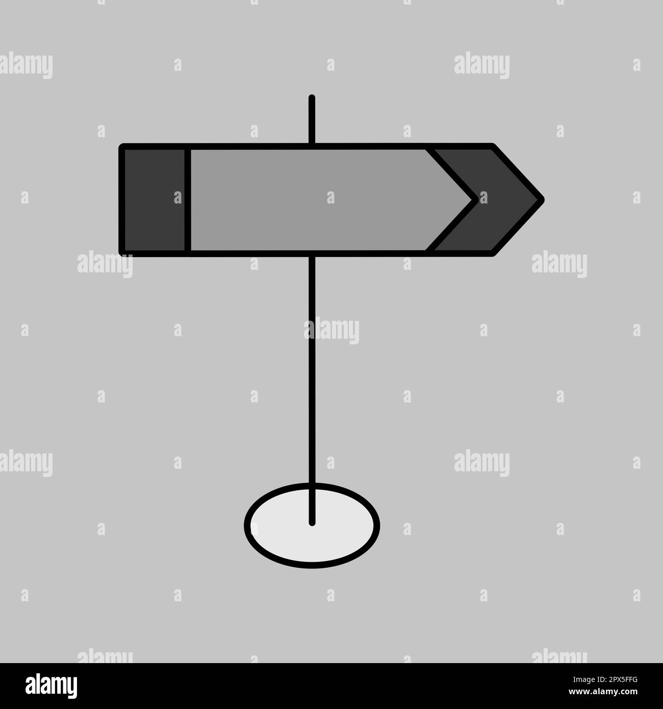 Signpost vector isolated grayscale icon. Navigation sign. Graph symbol ...