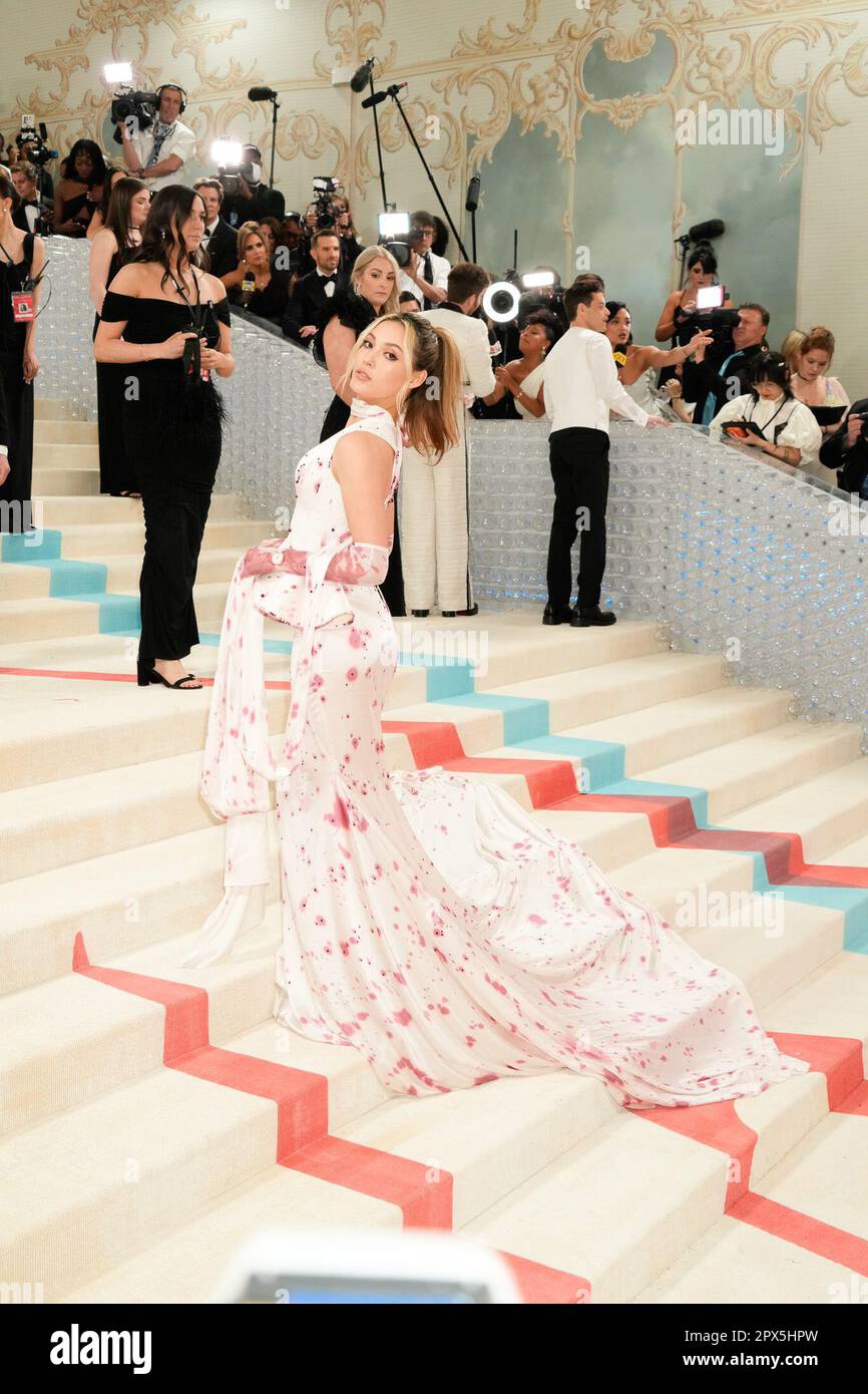 May 2, 2023, New York, New York, USA: Eileen Gu attends the 2023 Met Gala  Celebrating Karl Lagerfeld: A Line of Beauty at Metropolitan Museum of Art  in New York. (Credit Image: ©