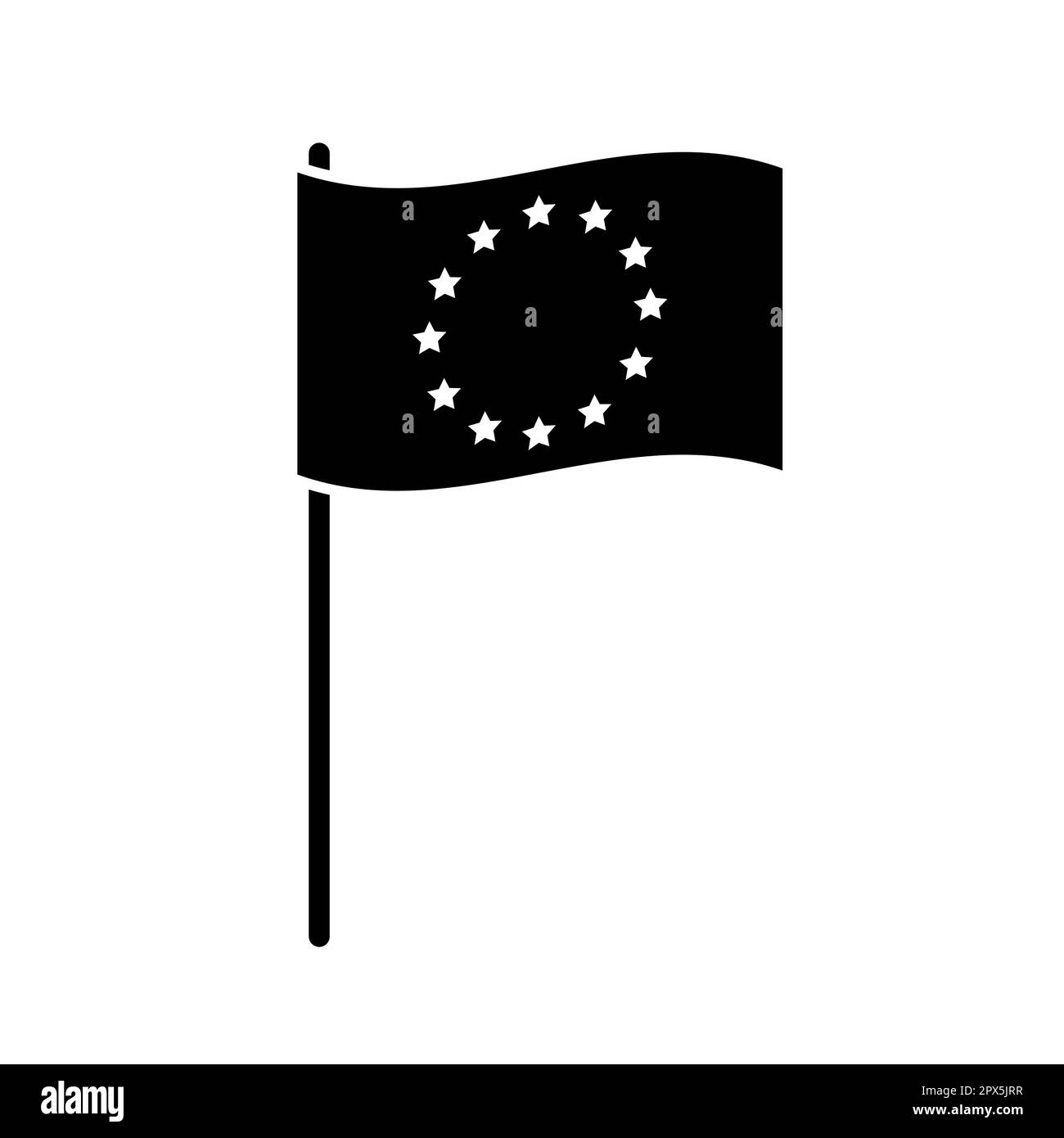 Vector flat European Union flag isolated on white background Stock ...