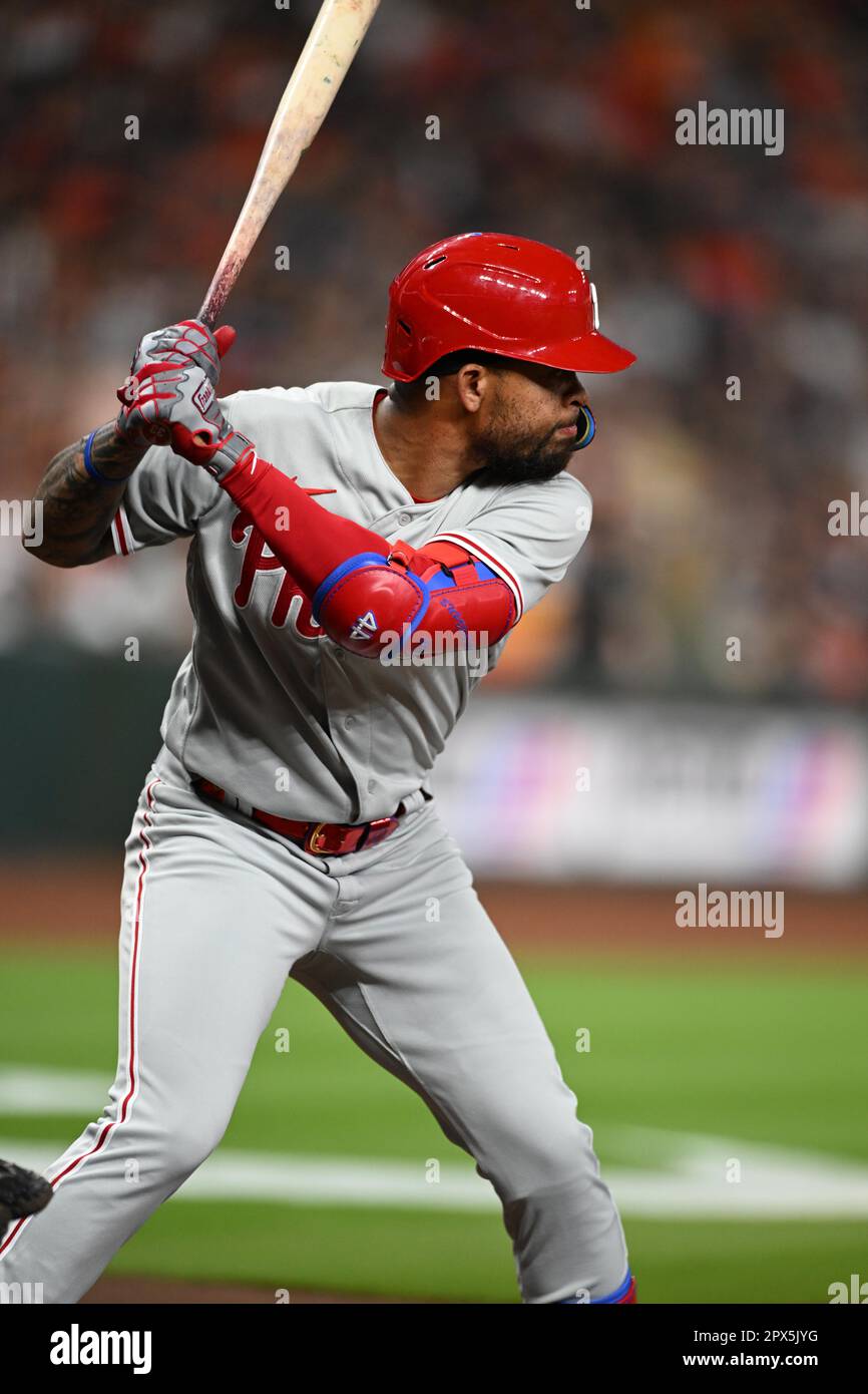 Philadelphia Phillies first baseman Kody Clemens (23) during a spring  training baseball game against the Philadelphia Phillies on March 26, 2023  at Ed Smith Stadium in Sarasota, Florida. (Mike Janes/Four Seam Images