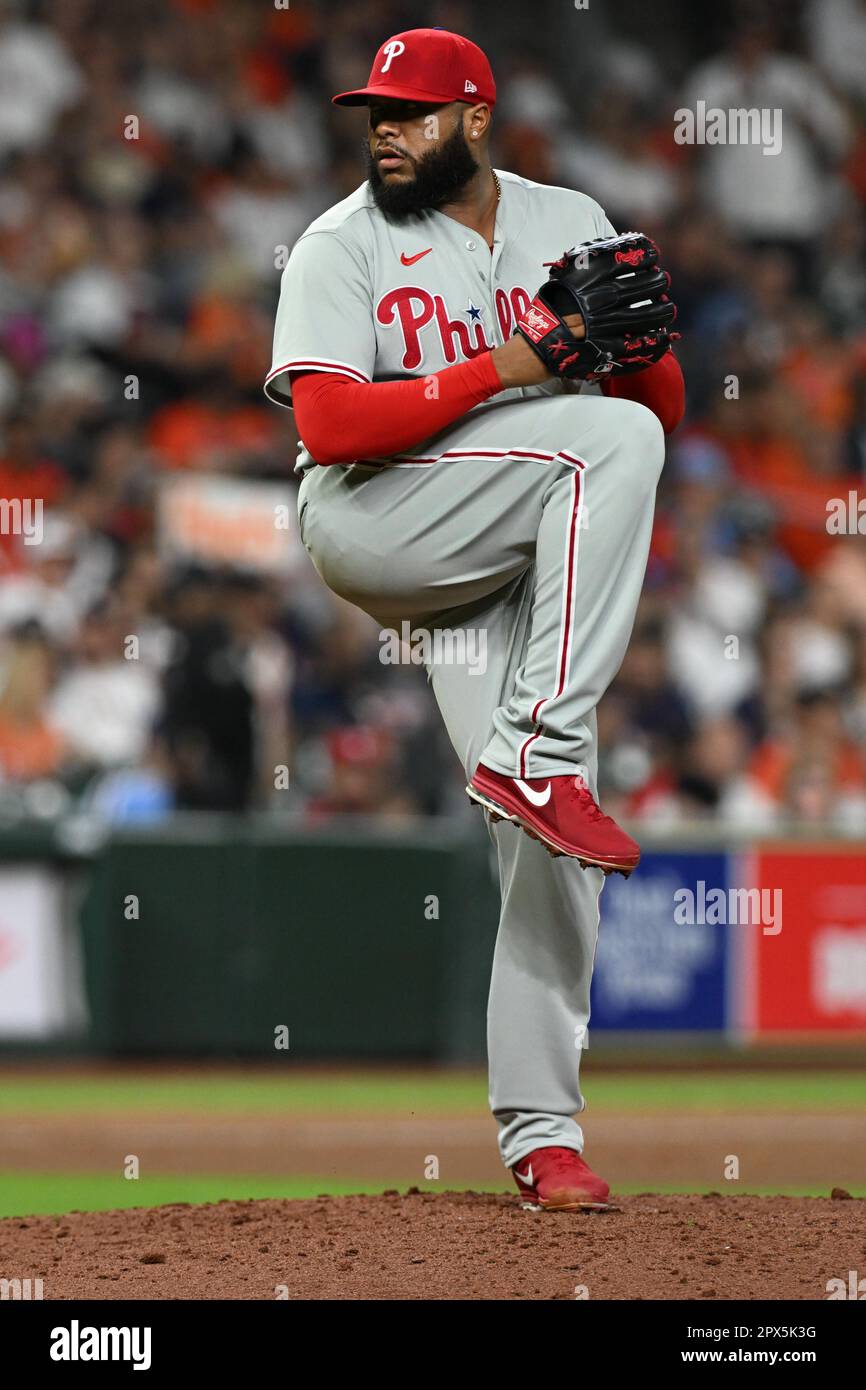 Philadelphia Phillies relief pitcher JOSE ALVARADO closes out the
