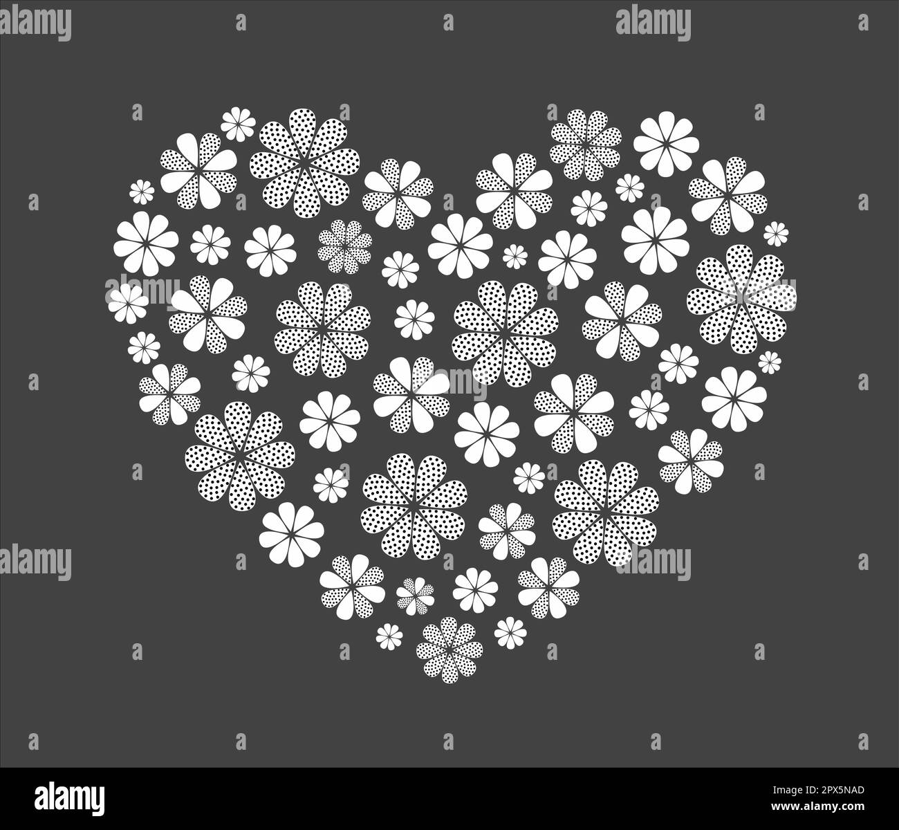 Flower heart template. Vector illustration Stock Vector Image & Art Alamy