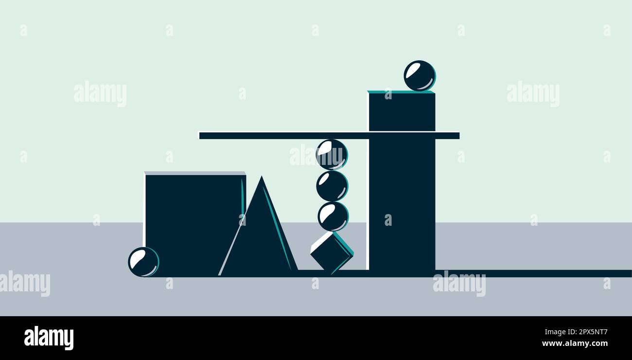 Various geometric shapes. Balance concept Stock Vector Image & Art Alamy