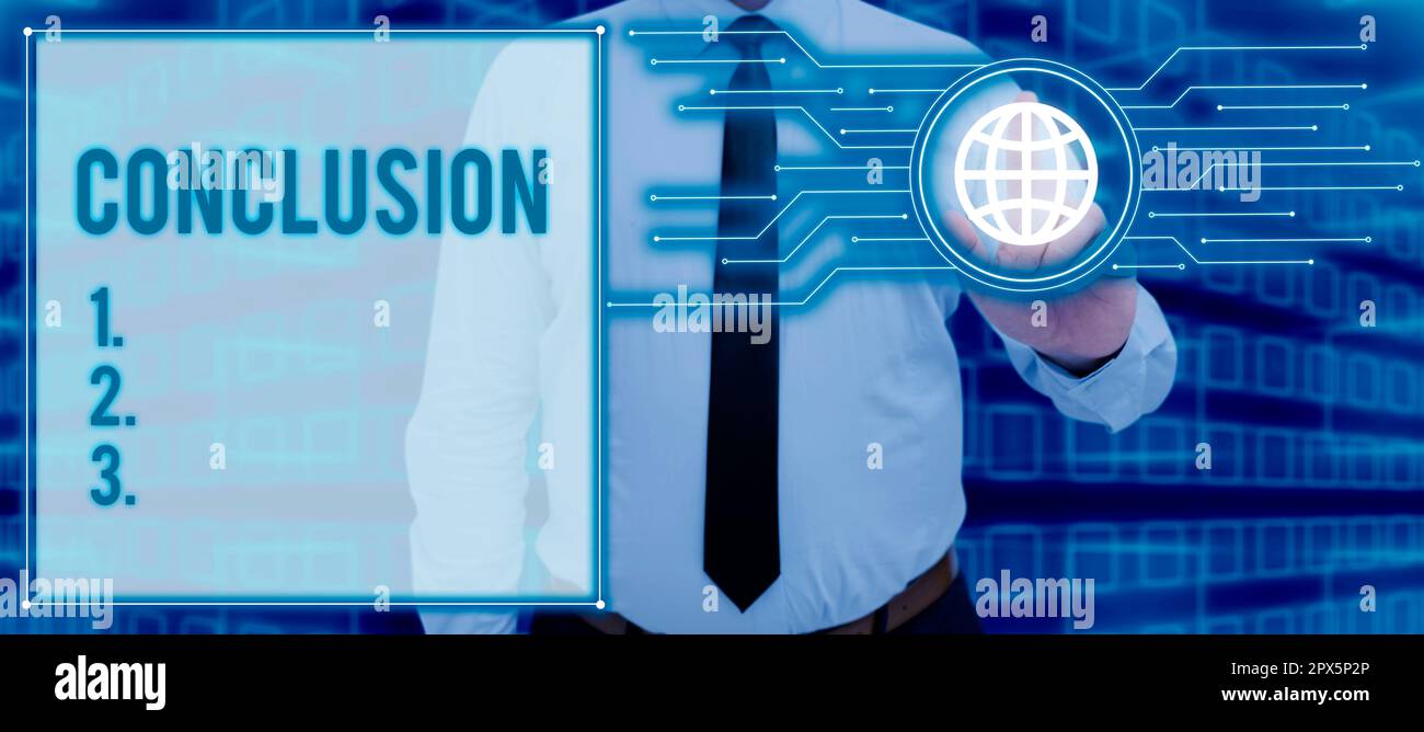 Inspiration showing sign Conclusion, Business concept Results analysis ...
