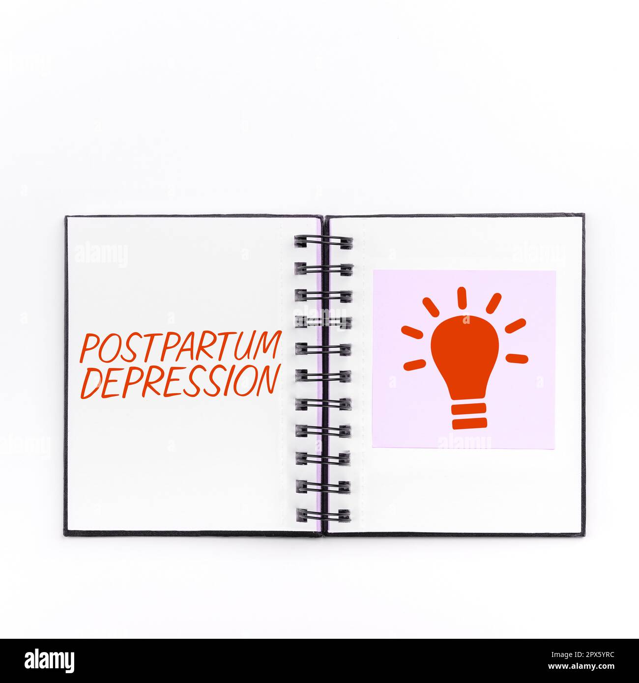 Sign displaying Postpartum Depression, Word for a mood disorder