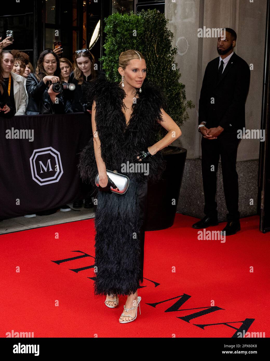 New York, USA. 01st May, 2023. Sienna Miller departs The Mark Hotel for