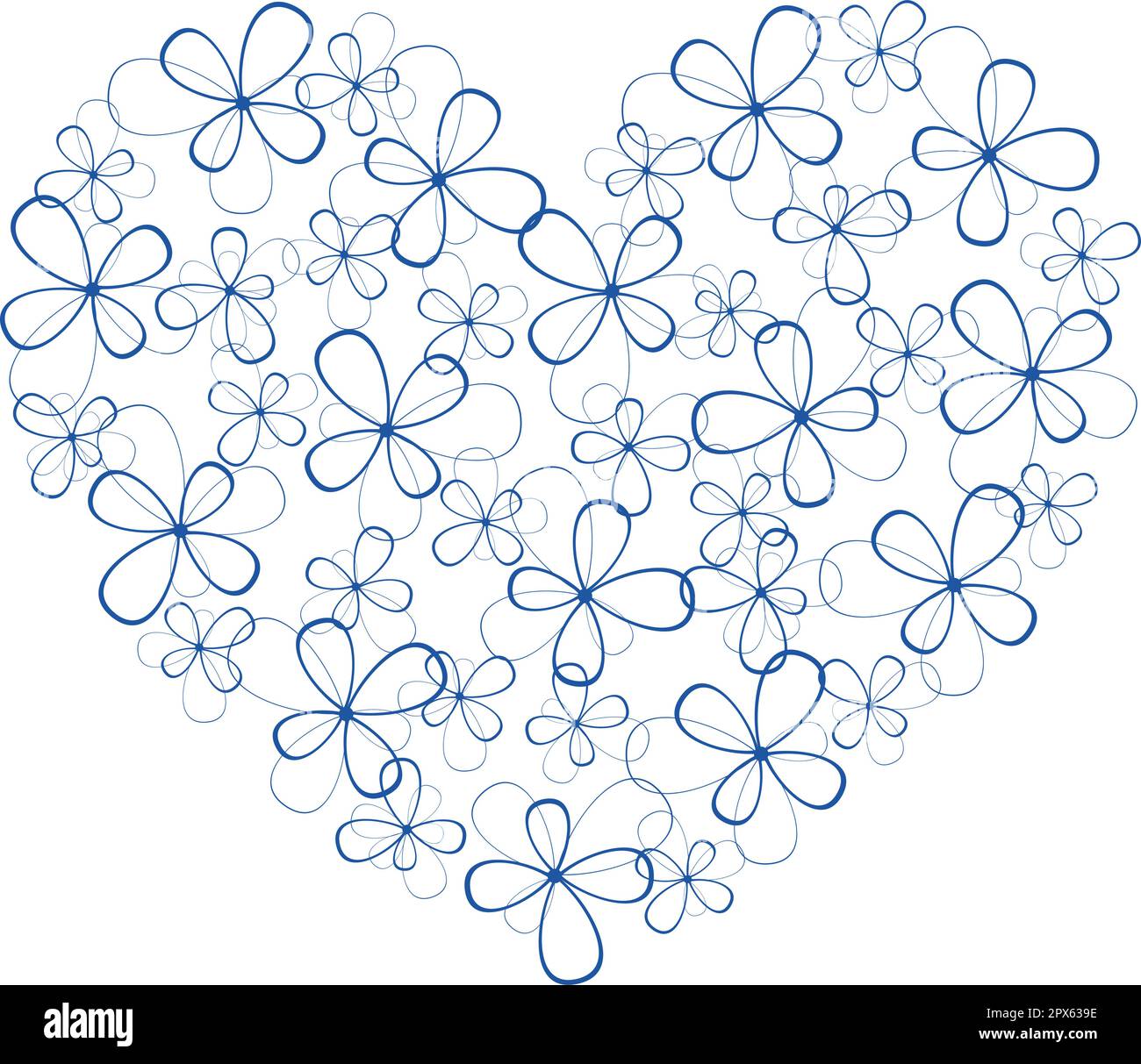 Flower heart template. Vector illustration Stock Vector Image & Art - Alamy