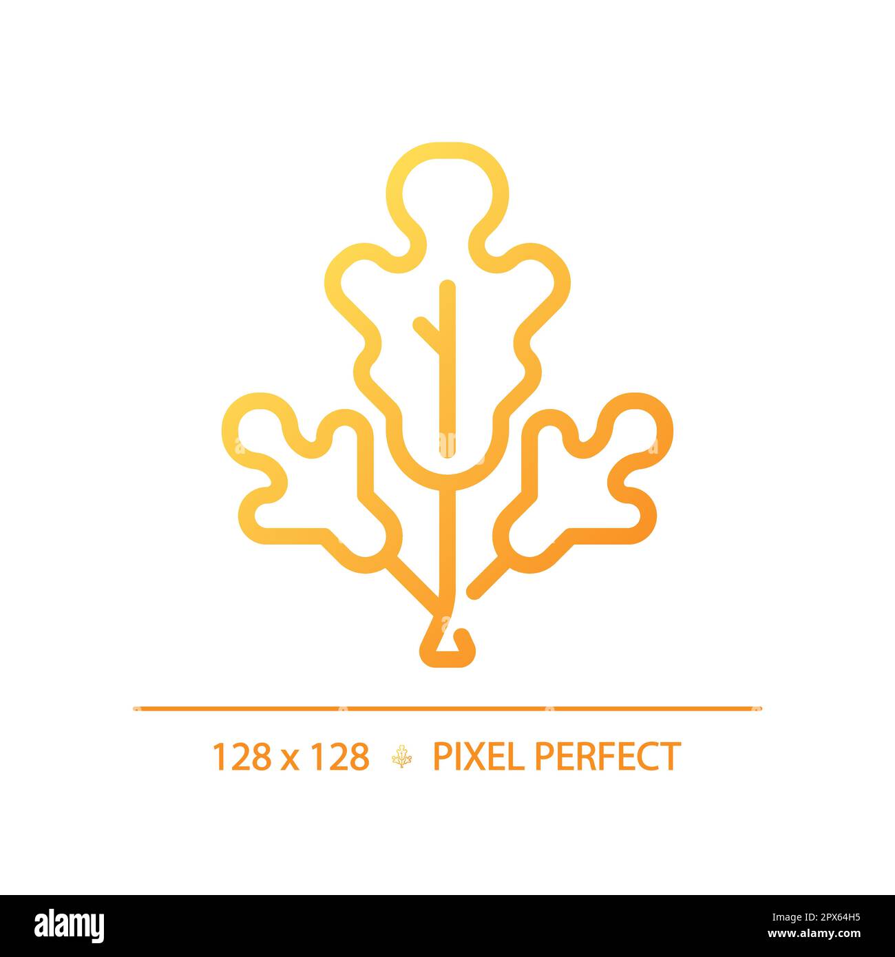 Herbs pixel perfect gradient linear vector icon Stock Vector