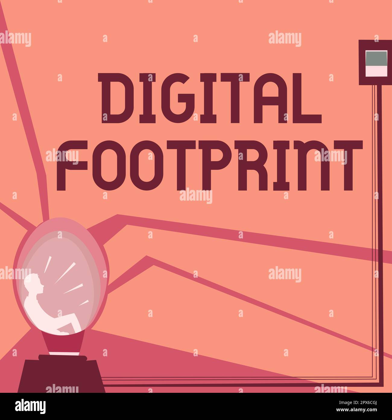 Hand writing sign Digital Footprint, Word for uses digital technology