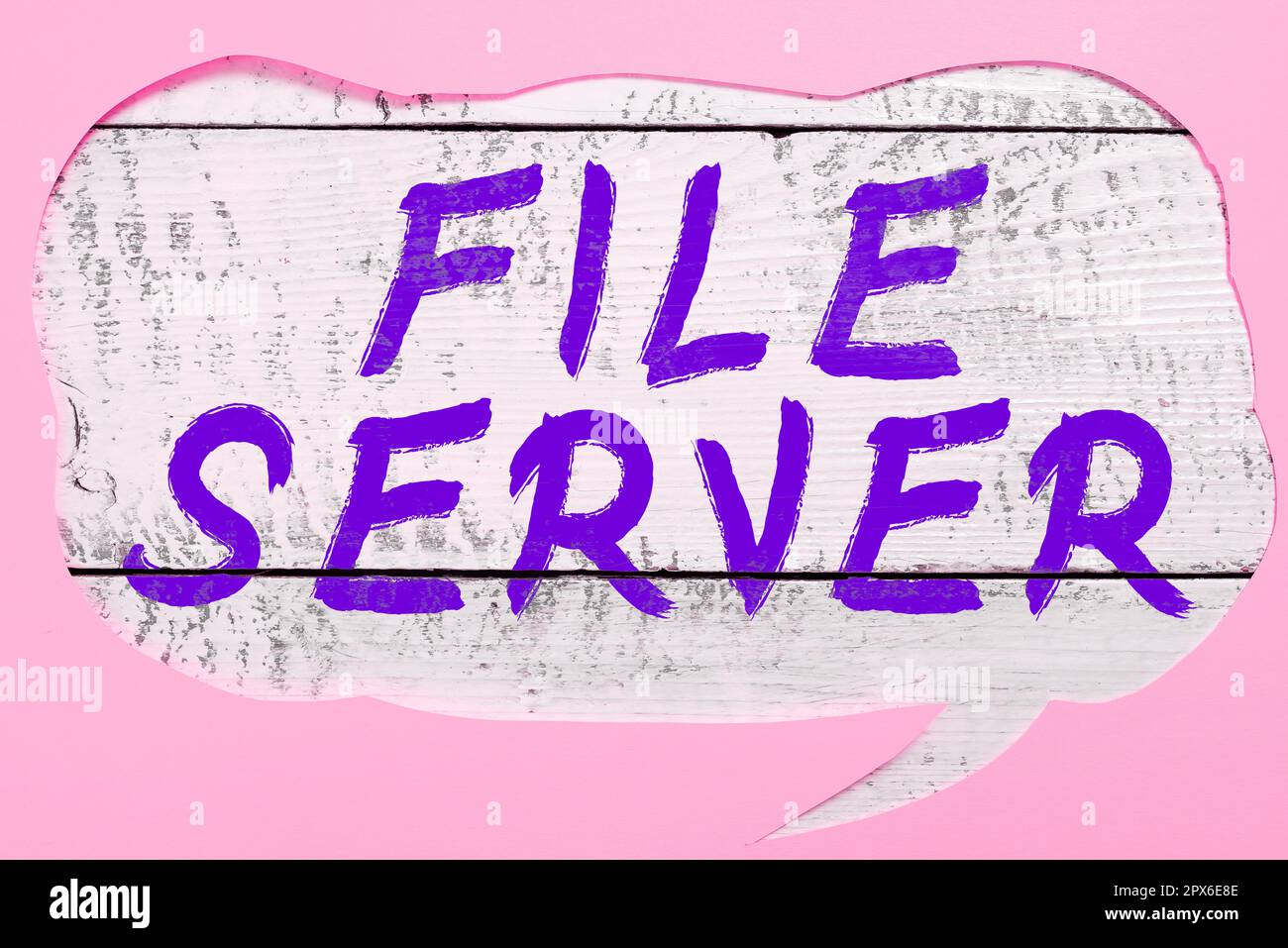 Handwriting text File Server, Business concept device which controls access to separately stored data Stock Photo