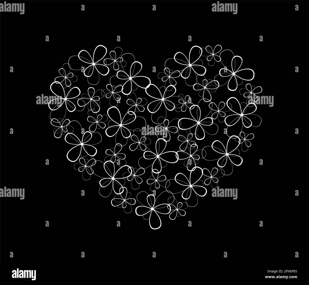 Flower heart template. Vector illustration Stock Vector Image & Art Alamy