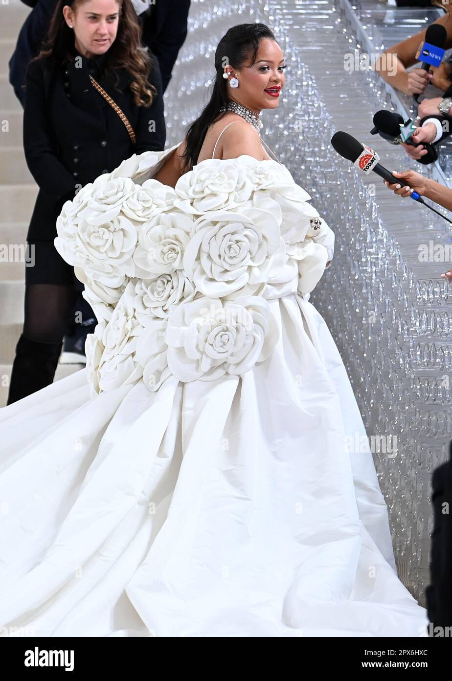 New York, USA. May 1st, 2023. Rihanna and ASAP Rocky arriving at The Met  Gala 2023, The Metropolitan Museum of Art, New York. This years theme is  Karl Stock Photo - Alamy