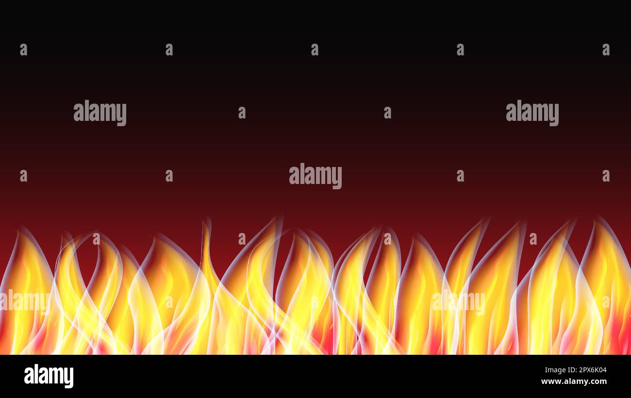 Anime Fire text flame burning hot lava explosion background. Stock