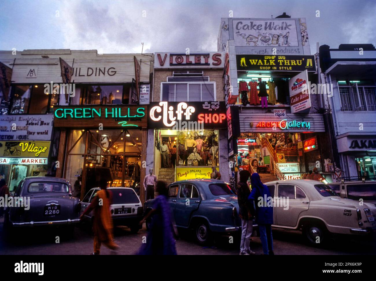 Commercial Street in Bengaluru Bangalore, Karnataka, South India, India