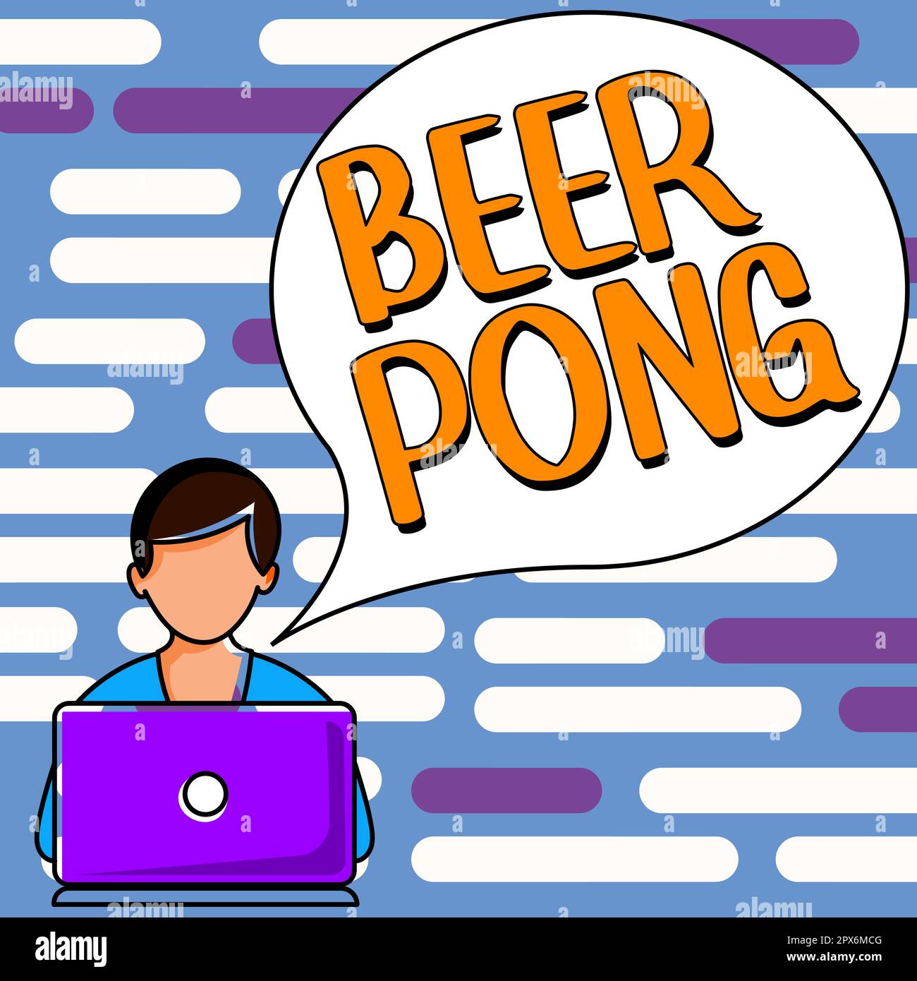 Text caption presenting Beer Pong, Concept meaning a game with a set of