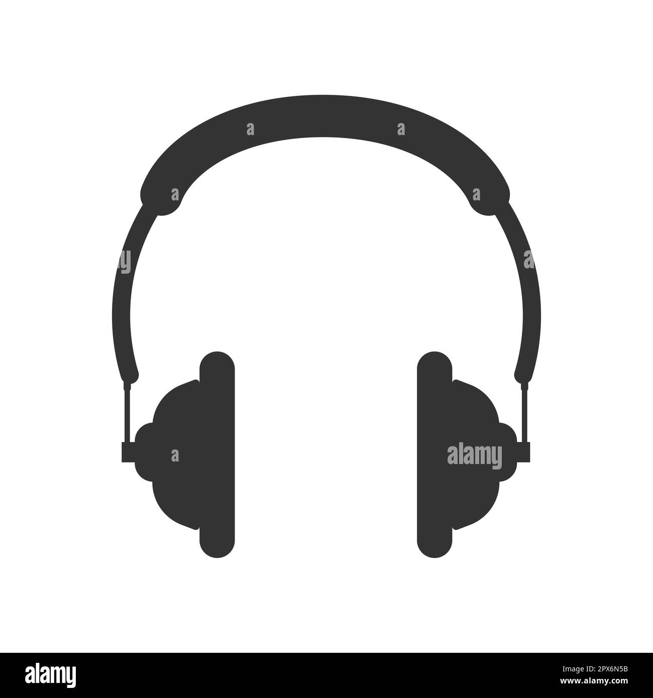 Headphone icon in flat style. Earphone vector illustration on white