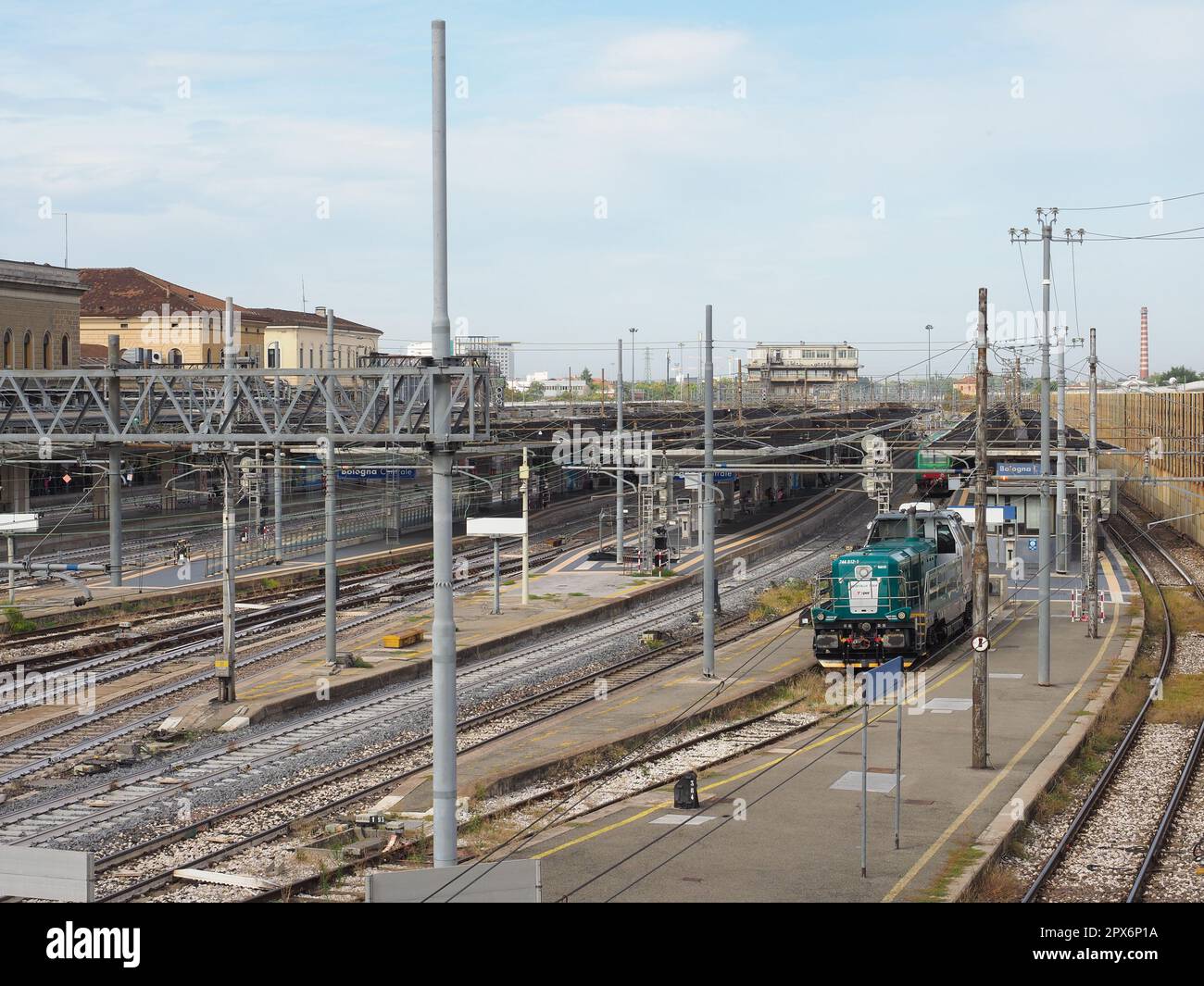 BOLOGNA, ITALY CIRCA SEPTEMBER 2022 Bologna Centrale railway station
