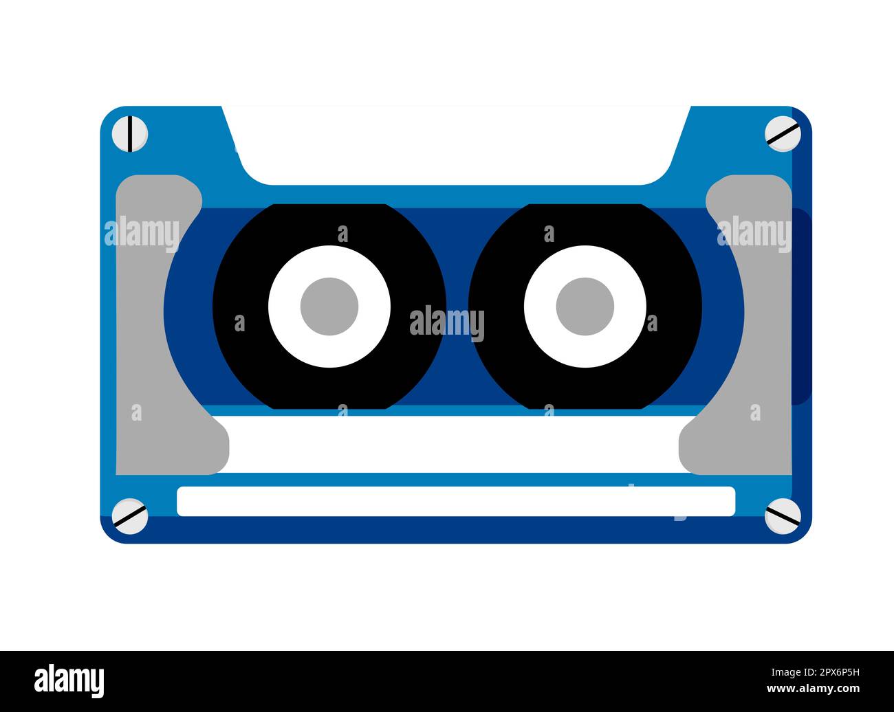 Cassette in the style of the 90s. Audiocassette for tape recorder